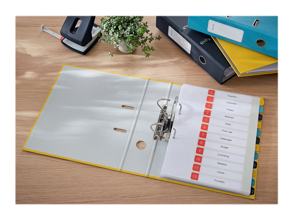 Leitz Cosy - Deler - 12 Dele - Præ-Trykt: 1-12 - Med Faneblade