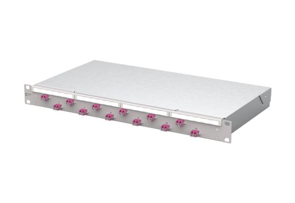 Metz Connect 1504507512-F, Lcd, Om4, 1U, Grå, Kasse