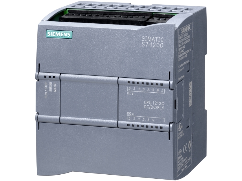 Siemens Cpu 1212c, dc/dc/relæ, 8di/6do/2ai