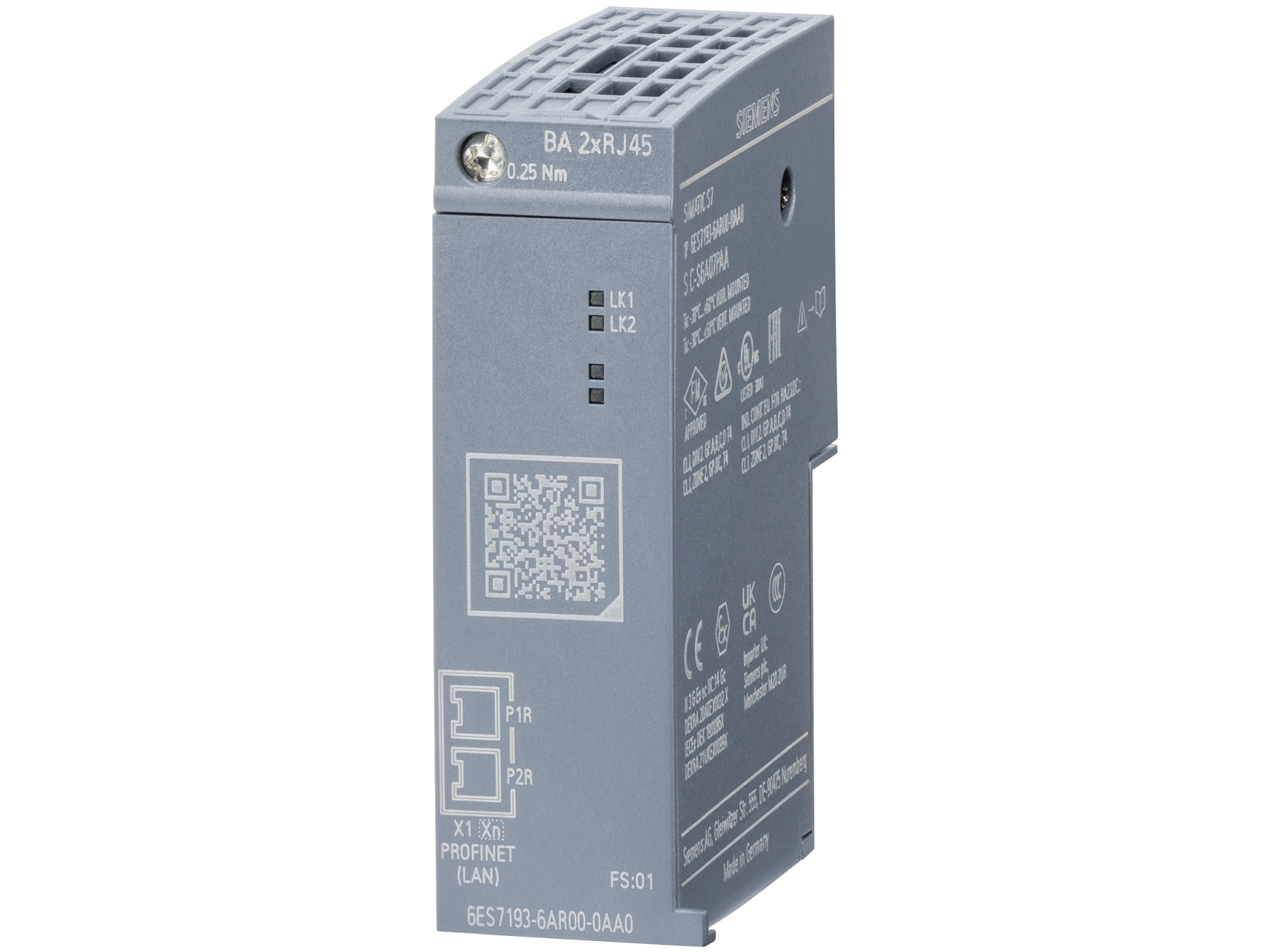 Siemens 6ES7193-6AR00-0AA0 Ikke kategoriseret