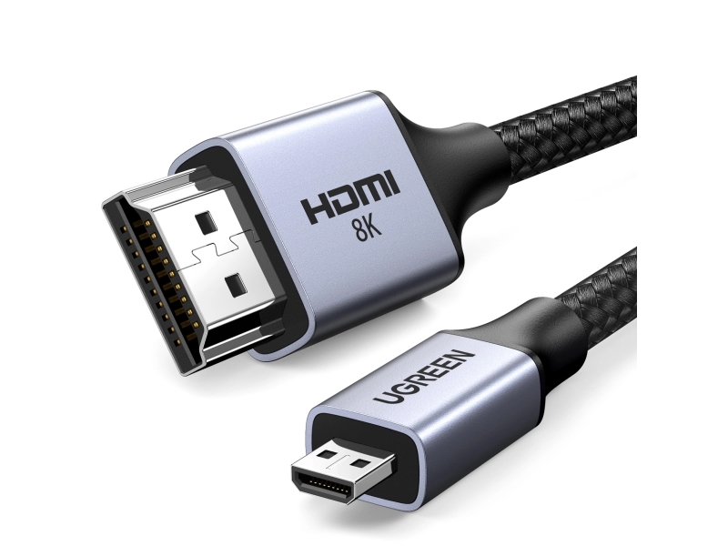 Ugreen HD164 – 15516, 1 m, HDMI Type A (Standard), HDMI Type D (Micro), 48 Gbit/sek., Sort