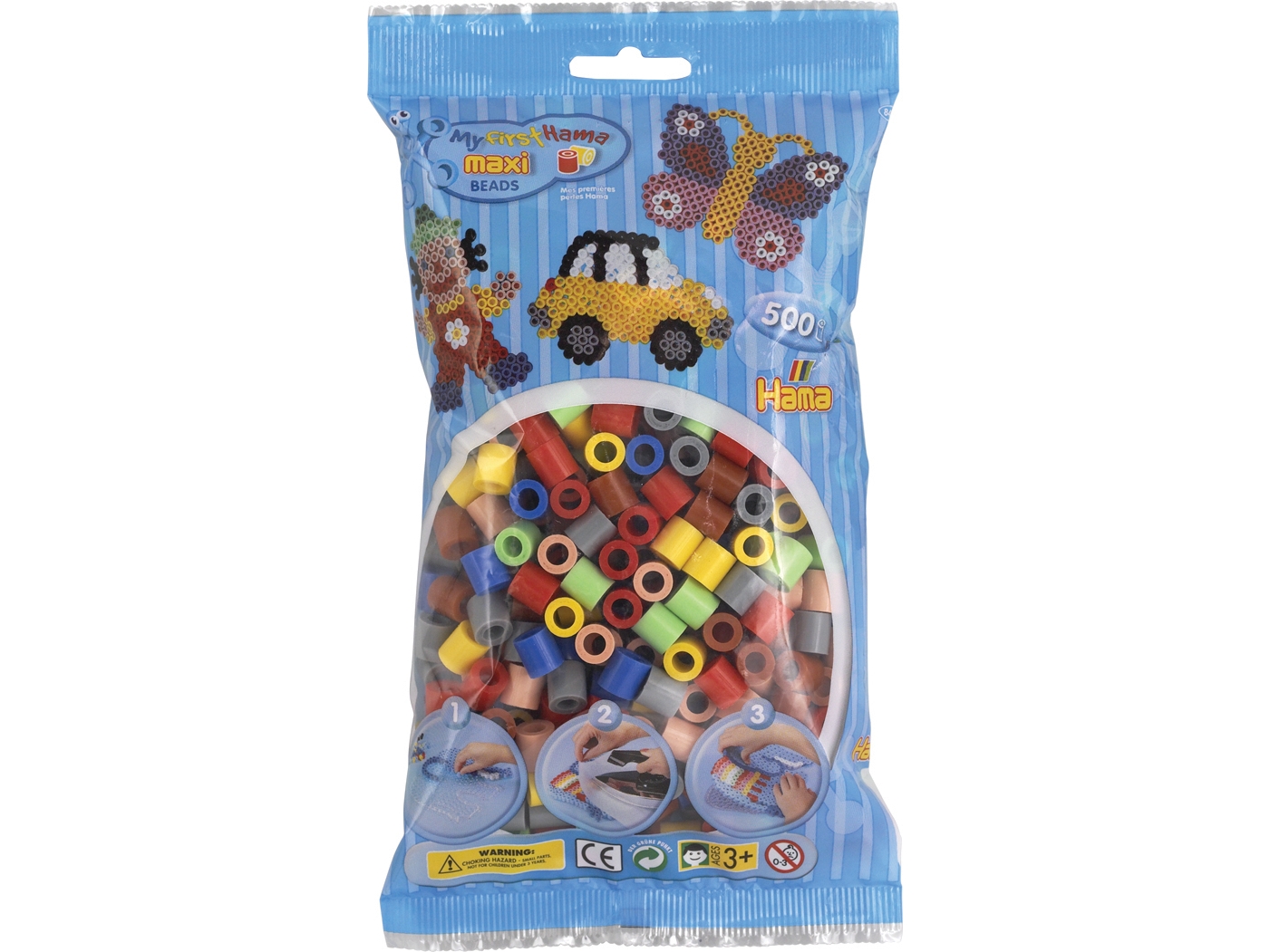 Hama Beads 8473, Håndværkssæt til børn, 3 År, PVC, Flerfarvet, 500 stk