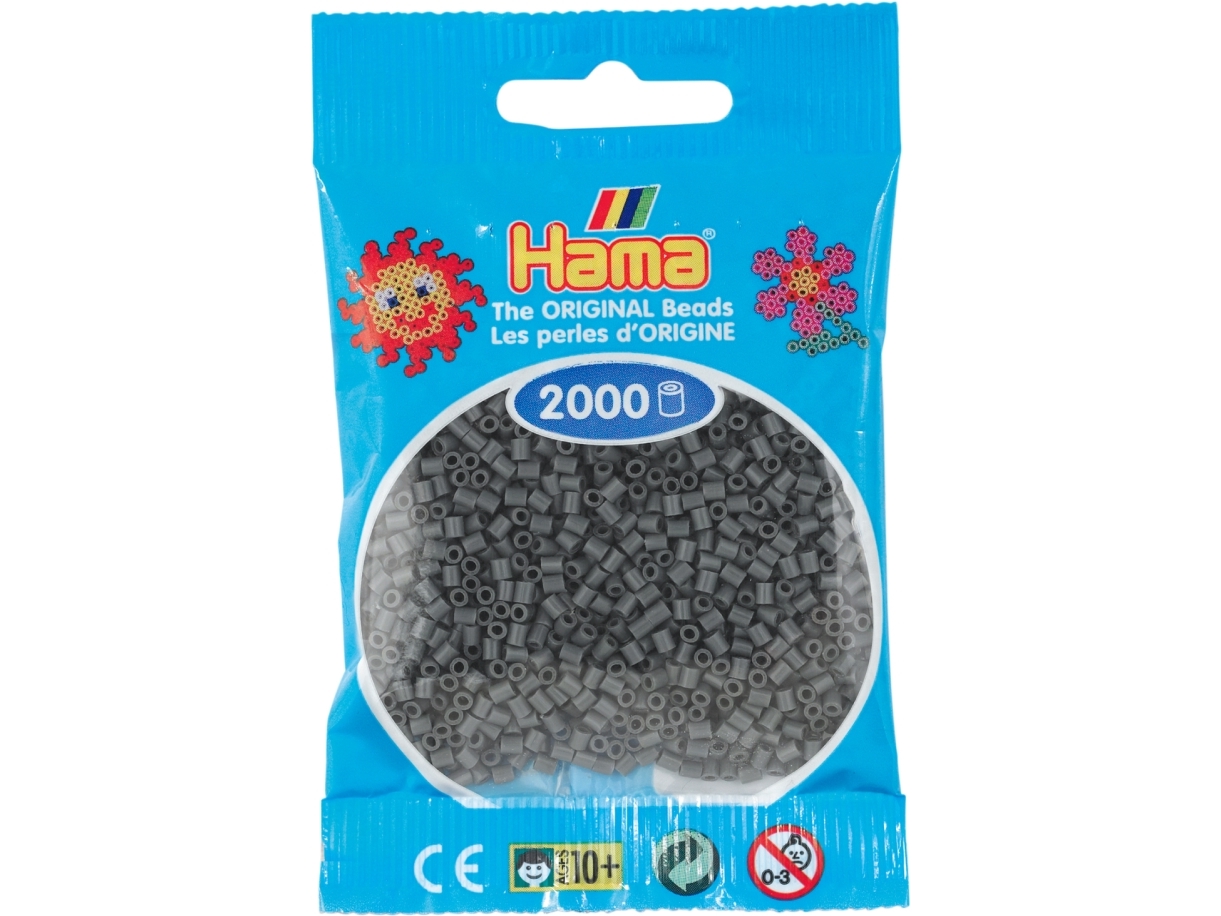 Hama Mini Perler 2000 Stk. Mørkegrå