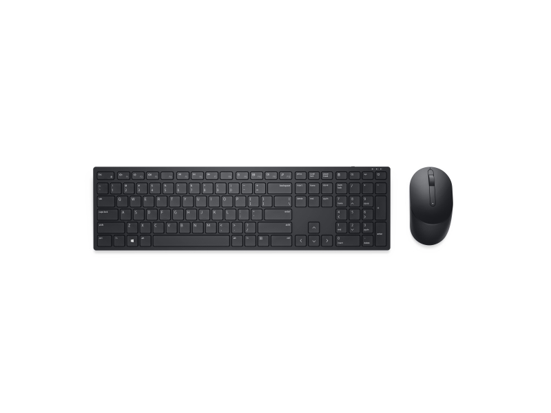 Dell Km5221w, Trådløs, Rf Trådløst, Plunger Key Switch, Qwerty, Sort, Mus Inkluderet