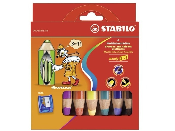 Stabilo Woody 3 In 1, Multi, 6 Stück(E)