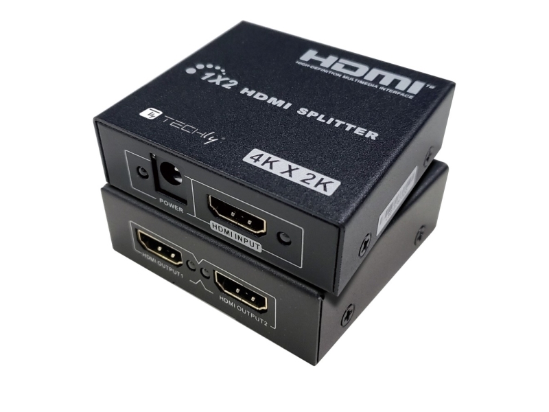 Techly 365818 Hdmi-Splitter, 1X2, 4K 30Hz, Aktiv