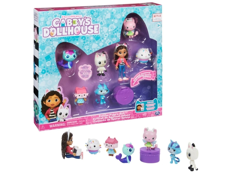 Gabby''s Dollhouse Dreamworks - Figuren Geschenkset, Gabby Mit 6 Katzenfiguren, 3 Jahr(E), Mehrfarbig