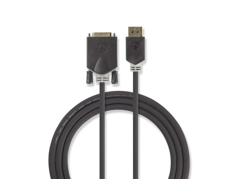 Nedis Ccbw37200at20, 2 M, Dvi-D, Displayport, Hanstik, Hanstik, Lige