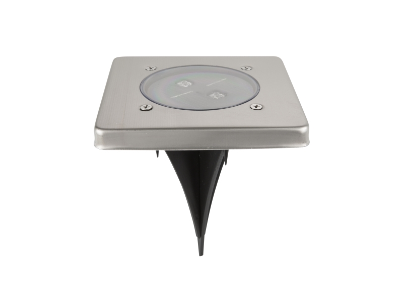 Ranex 5000.406 Led Solar Bodeneinbaustrahler Torino, Außen-Bodenbeleuchtung, Edelstahl, Edelstahl, Ip44, Garten, 1 Glühbirne(N)