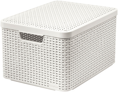Curver Basket Style L Bin Organizer Mit Deckel 30L