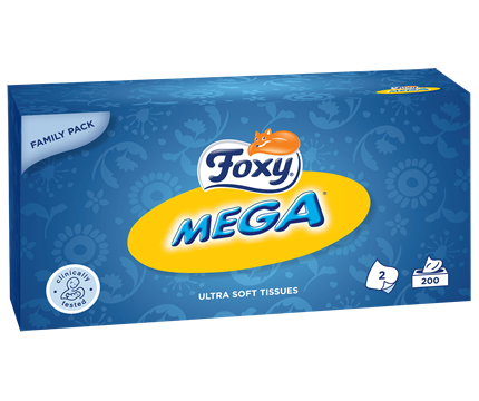 Foxy Mega, Hvid, Cellulose, Monokromatisk, 200 Stk