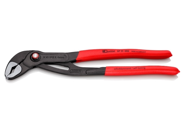 Knipex 87 21 300, Slip-Joint Tænger, 7 Cm, 6 Cm, Krom-Vanadium-Stål, Metal, Plast, Rød