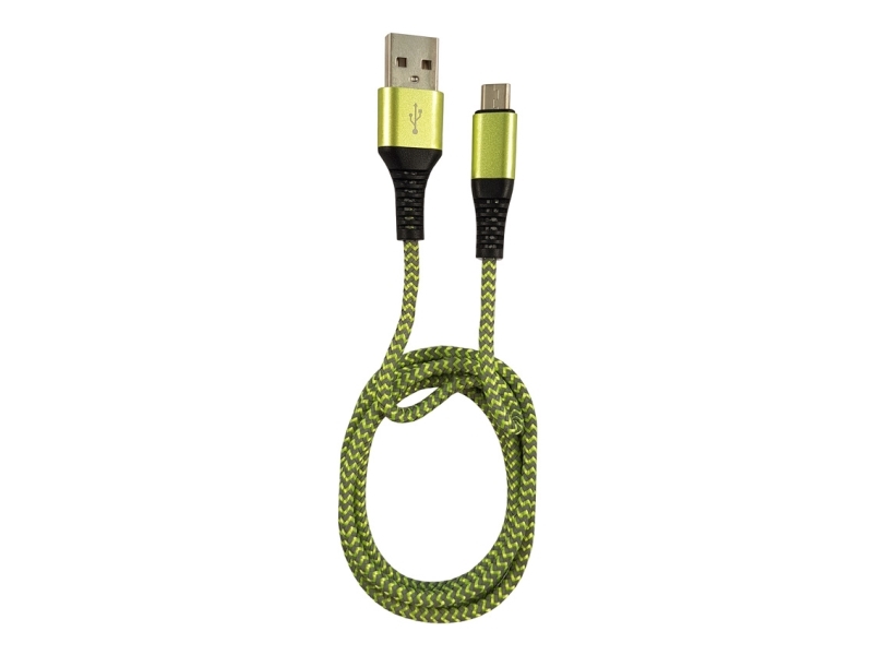 Lc-Power Lc-C-Usb-Micro-1M-7, 1 M, Usb A, Micro-Usb B, Grøn, Grå