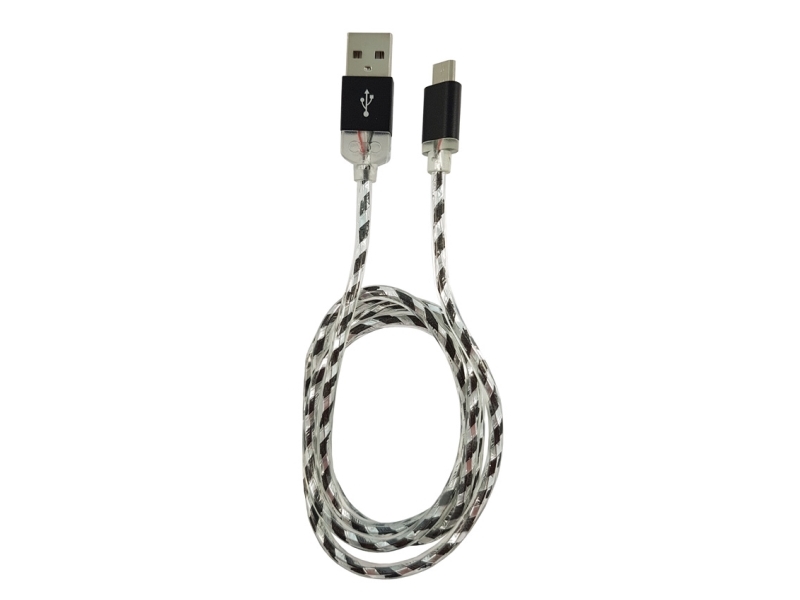 Lc-Power Lc-C-Usb-Micro-1M-8, 1 M, Usb A, Micro-Usb B, Schwarz, Silber