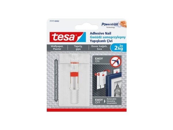 Tesa 77777, Indendørs, Universal Krog, Hvid, 2 Kg, 2 Stk