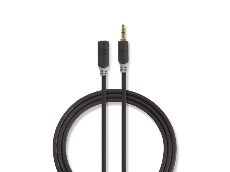Nedis Cabw22050at20, 3.5Mm, 3.5Mm, Kobberbeklædt Aluminium (Cca), 2 M, Anthracit