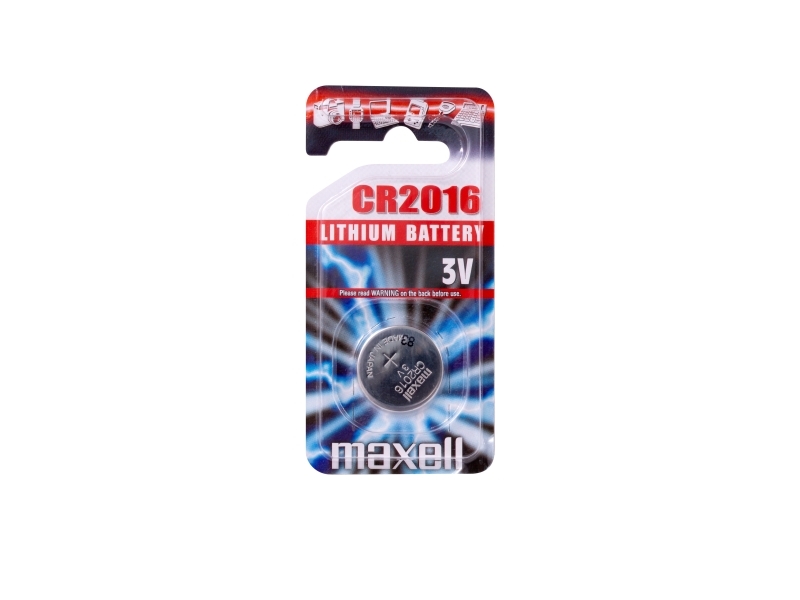 Maxell 11239100, Einwegbatterie, Cr2016, Lithium-Mangan-Dioxid (Limno2), 3 V, 1 Stück, 90 Mah