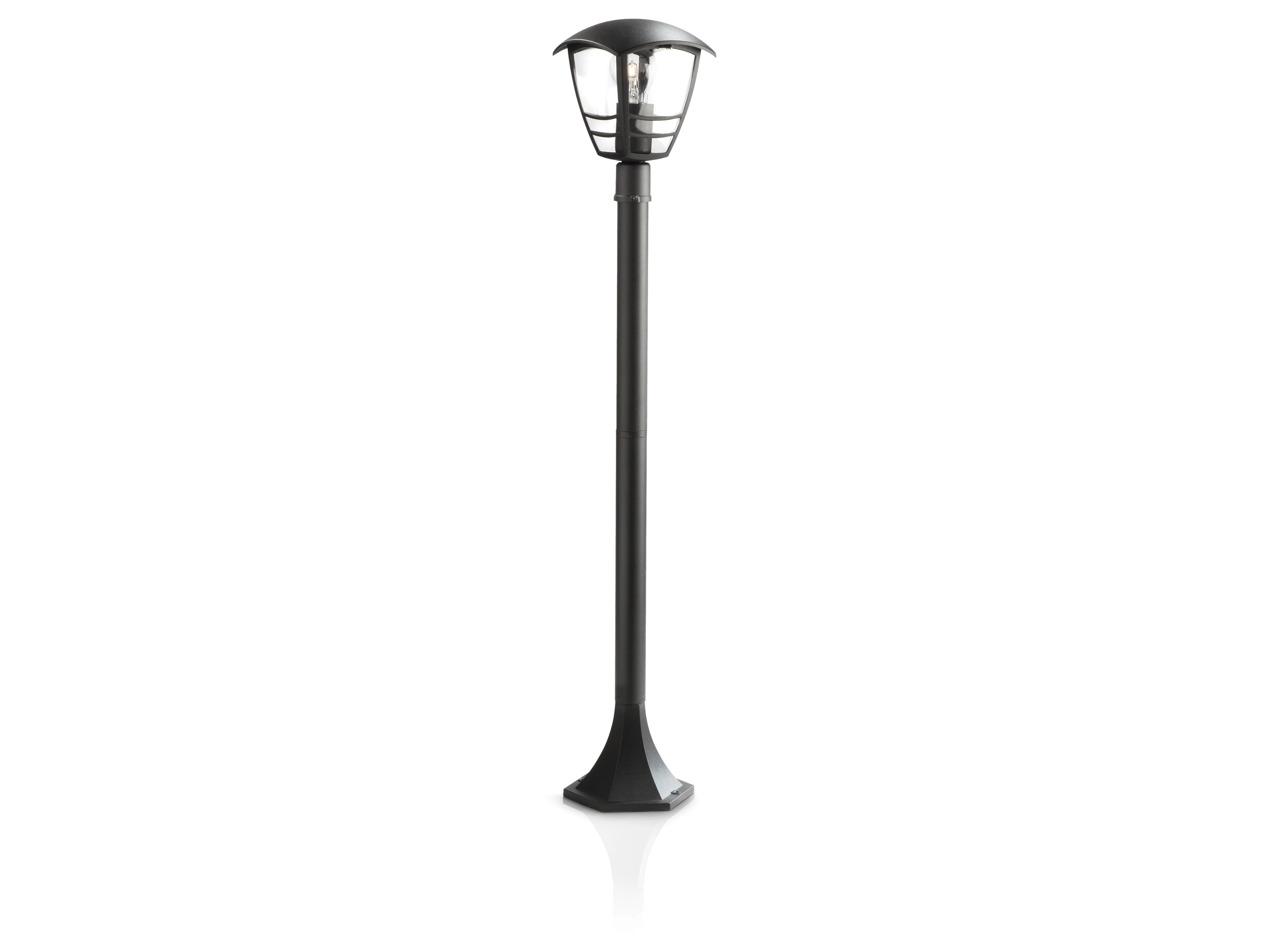 Philips myGarden Creek stolplampa 60 W E27 ljuskälla medföljer inte, Utomhus pelar-/stolpbelysning, Svart, Metall, IP44, Terass, Trädgård, I