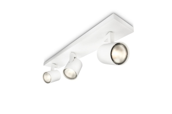 Philips Myliving Runner Spotlampe Med 3 Spots, Overflade Spotlys, Gu10, 3 Pære(R ), Led, 220-240 V, Hvid