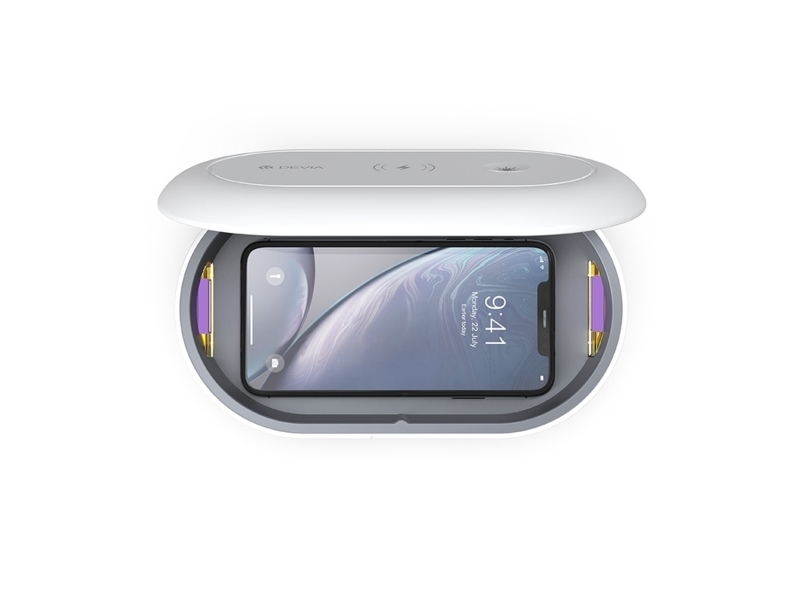 Devia Wireless Charging Desinfektionsmittel Box Weiß