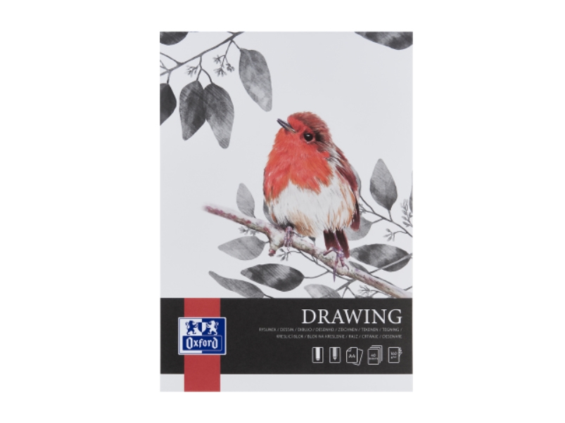 Oxford 400166107, Monokromatisk, Hvid, A4, 40 ark, 160 g/m², Blødt omslag