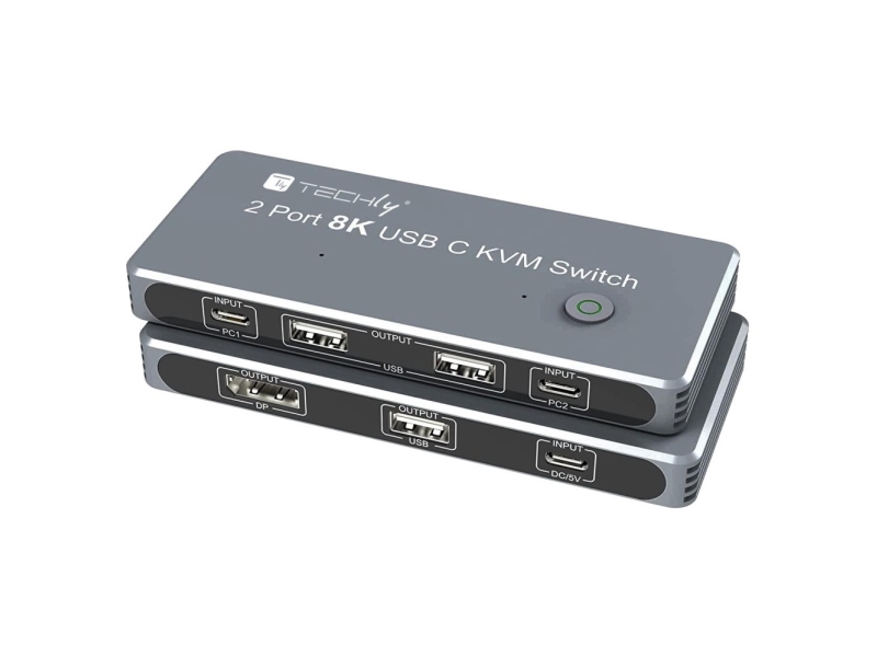 Techly Techly Kvm Usb-C Switch 8K Displayport 1.4 2Xusb-C 3Xusb 2.0 (365528) - 46280610