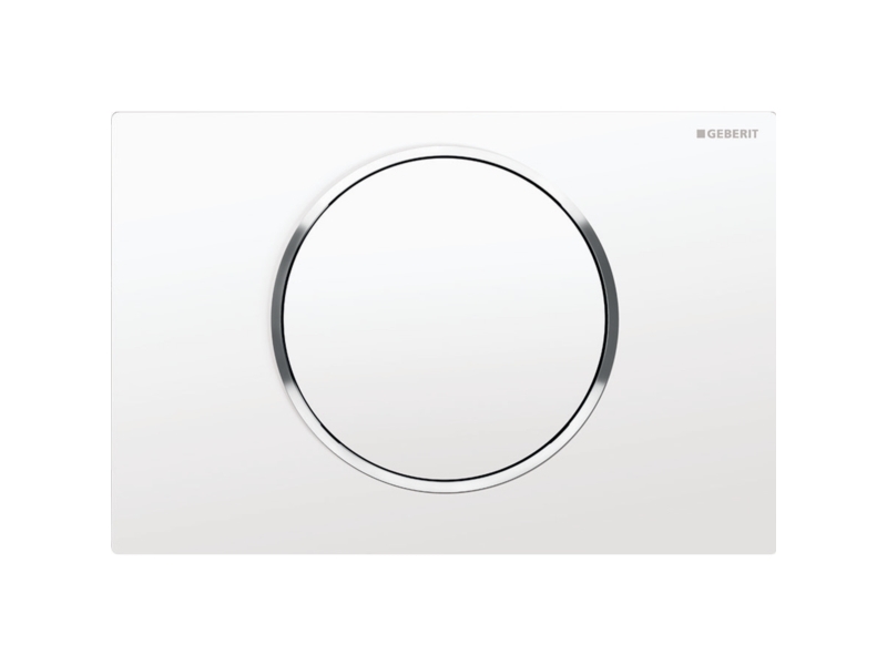 Geberit 115.758.KJ.5, Skylleplade, Hvid, Krom, Geberit, 246 mm, 14 mm, 164 mm