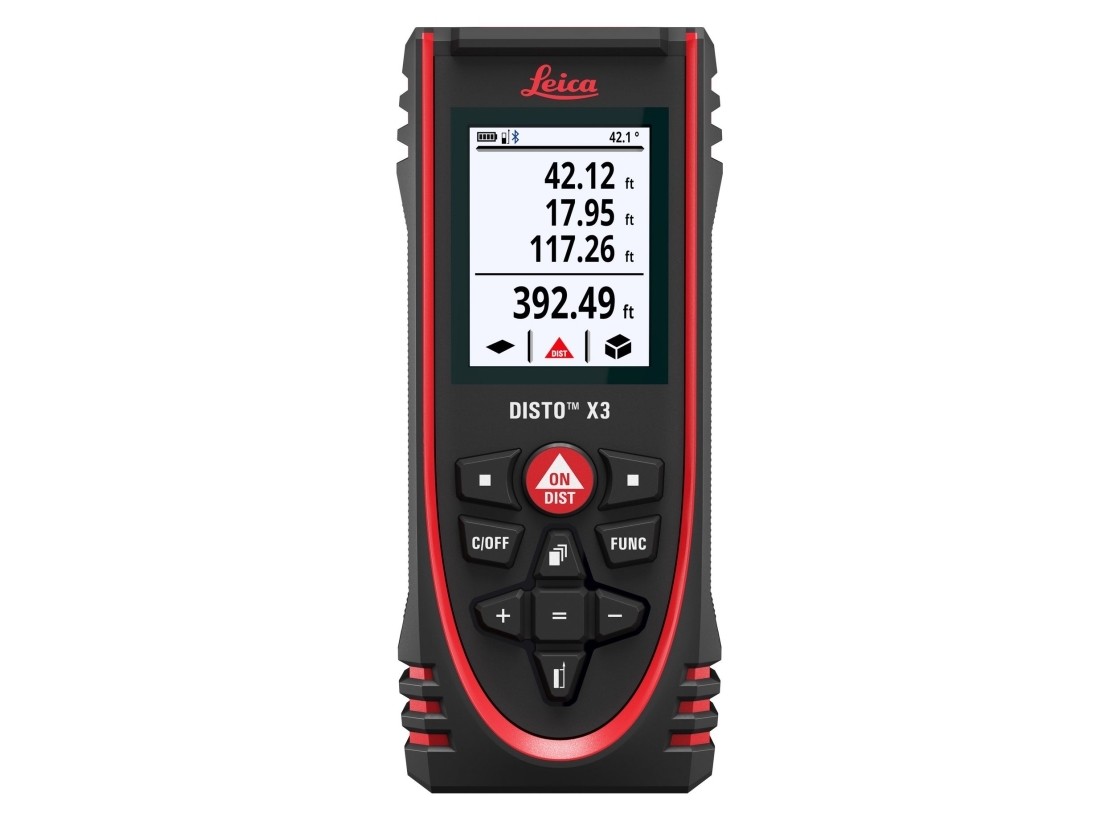 Leica Disto X3, Laser-Distanzmessgerät, Ft, In, M, Schwarz, Digital, Ip65, Android, Ios