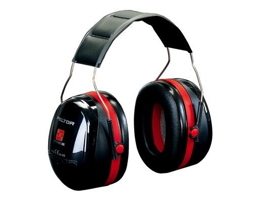 3M XH001650833, Headset, Agriculture, Sort, Rød, 35 dB
