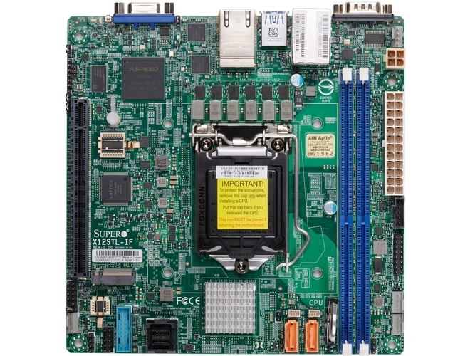 Supermicro Mbd-X12stl-If, Intel, Lga 1200, Intel Xeon , Ddr4-Sdram, 1.2 V, 2666,2933,3200 Mhz