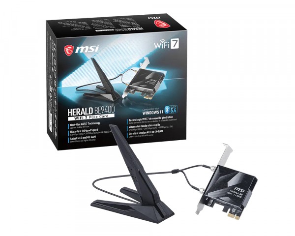 Msi Herald Be9400 Wifi 7 Pcie Netzwerkkarte