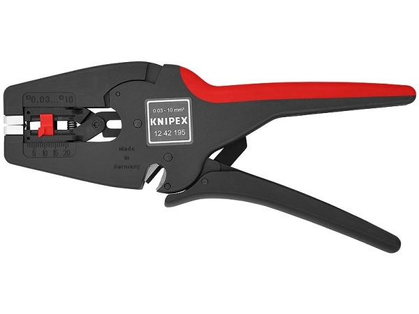 Knipex MultiStrip 10, Beskyttende isolering, Sort, Rød