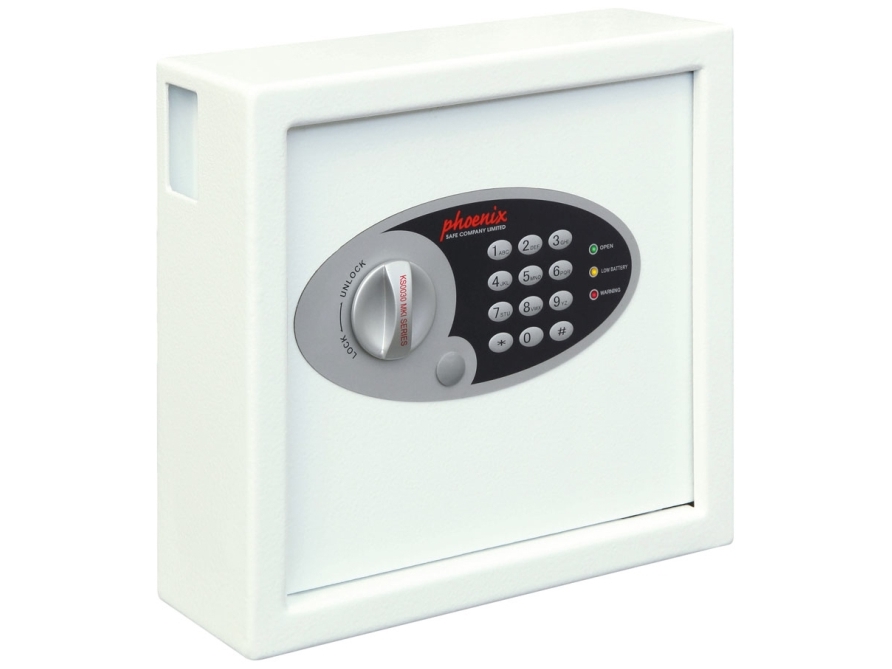 Phoenix Safe Co. Cygnus KS0031E, Hvid, 30 krog(e), Elektronisk, 6,5 L, 300 x 100 x 280 mm, 295 x 80 x 275 mm