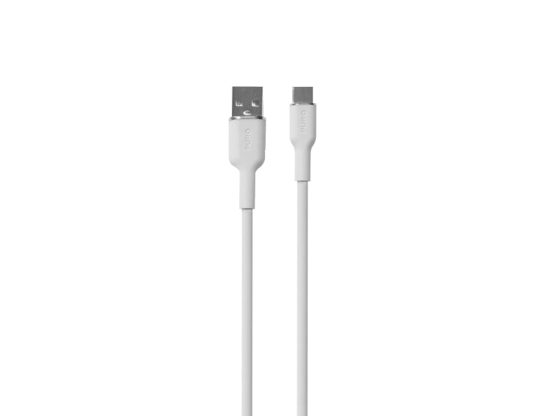 PURO PUUSBCICONWHI, 1,5 m, USB A, USB C, USB 3.2 Gen 1 (3.1 Gen 1), Hvid