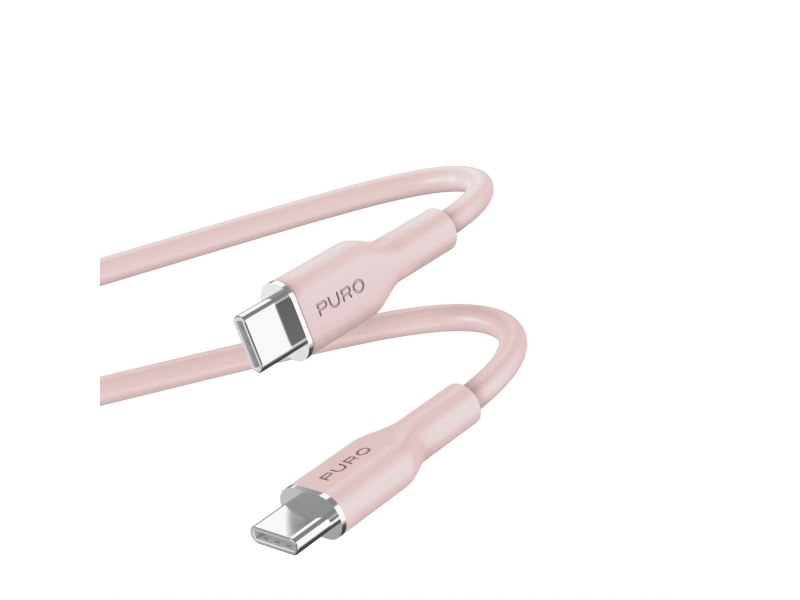 PURO PUUSBCUSBCICONROSE, 1,5 m, USB C, USB C, USB 3.2 Gen 1 (3.1 Gen 1), Lyserød