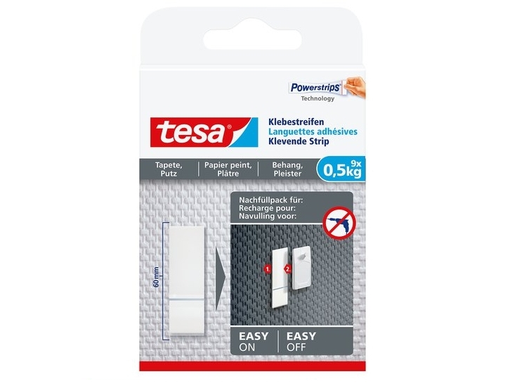 Tesa 77770-00000, Støbetape, Hvid, Indendørs, Papir, Gips, 0,5 Kg, 9 Stk