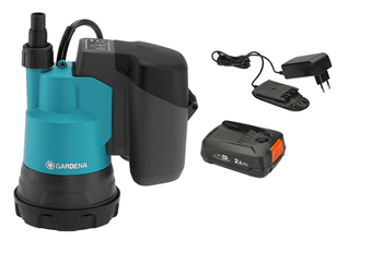 Gardena Batteridrevet Dykpumpe 2000/2 18V Til Rent Vand, Sæt