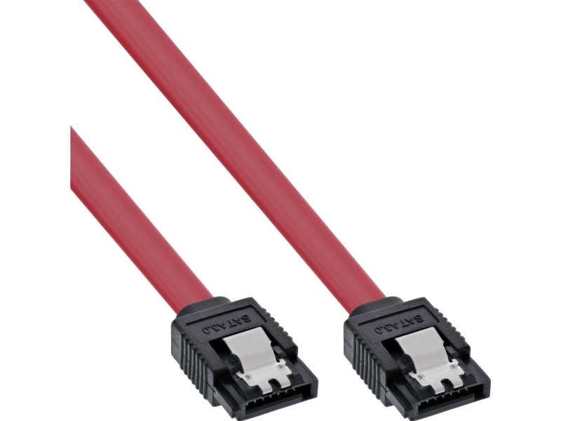 Inline Sata Iii-Kabel (6Gb/S), Rødt - 0,5 M