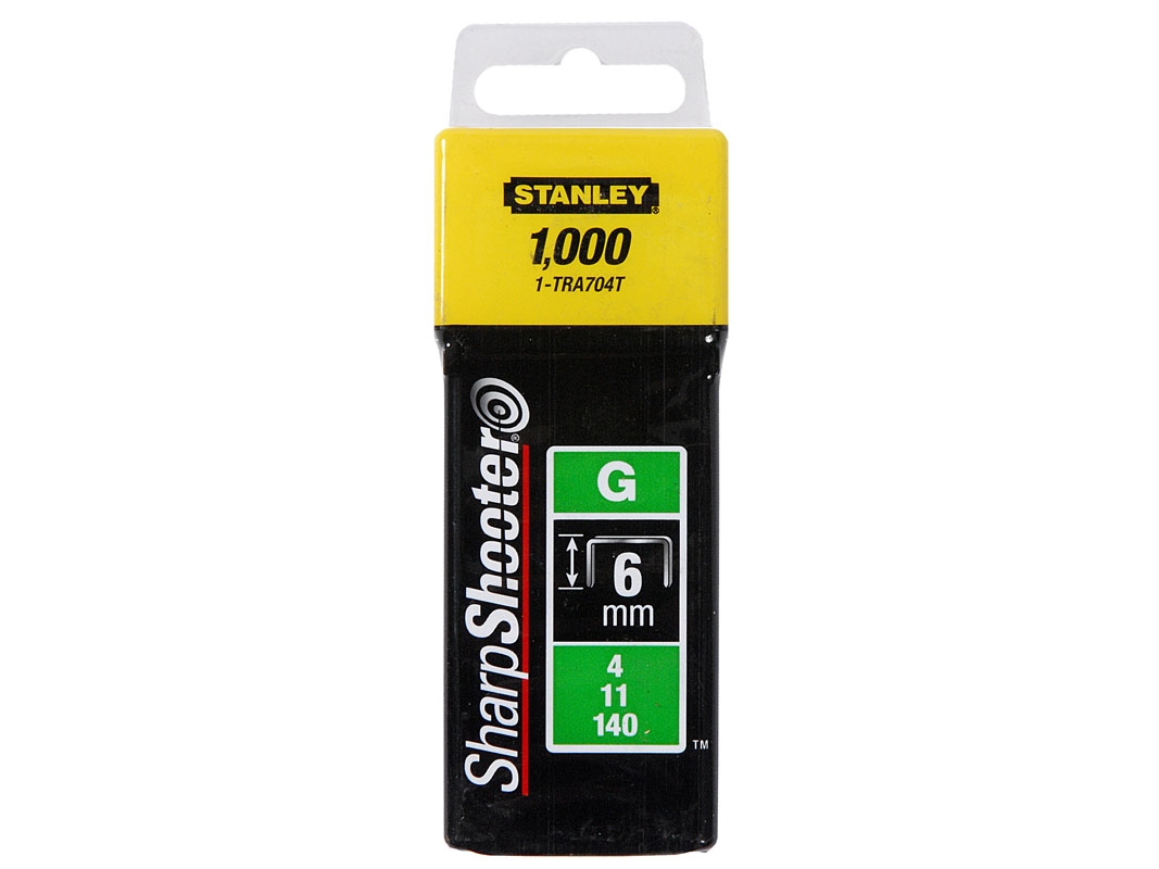 Stanley 1-TRA704-5T, Niittipakkaus, 6 mm, Terästä, Terästä, 5000 kpl
