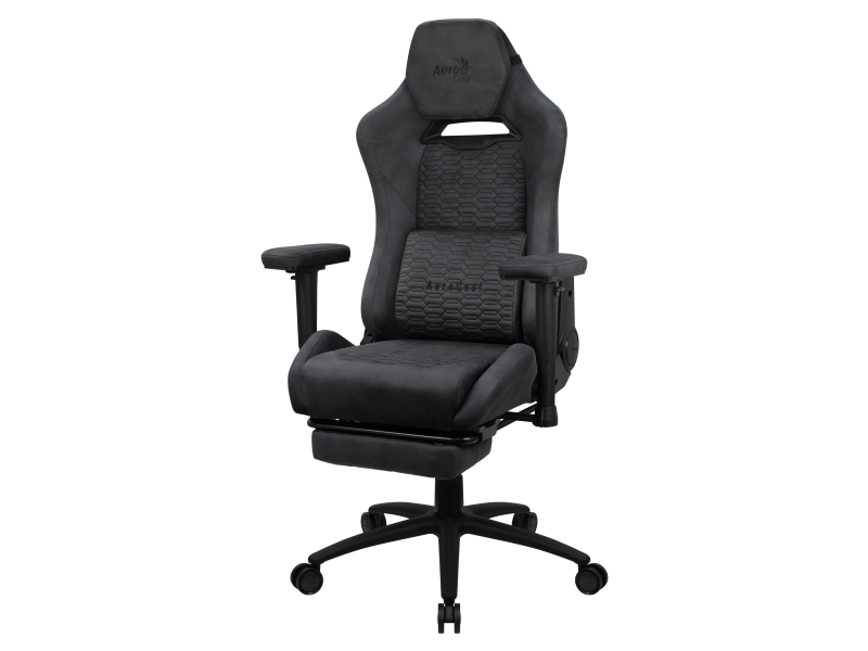 Aerocool Royal Aerosuede, Universal Gamingstol, 150 Kg, Polstret Sæde, Polstret Ryglæn, 125 Kg, Sort