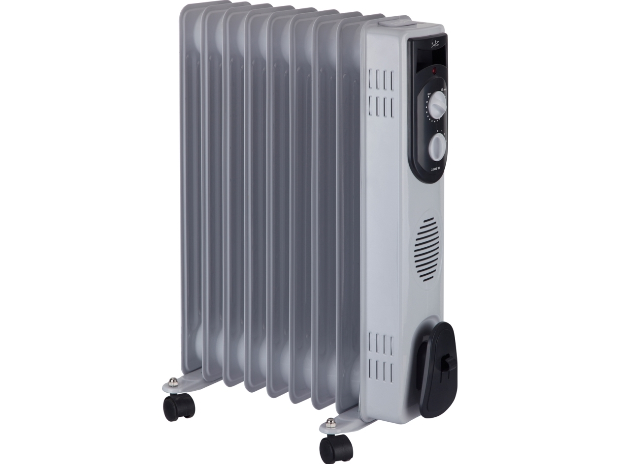 Jata R109, Öl-Heizlüfter, Öl, Indoor, Grau, Drehregler, 2000 W