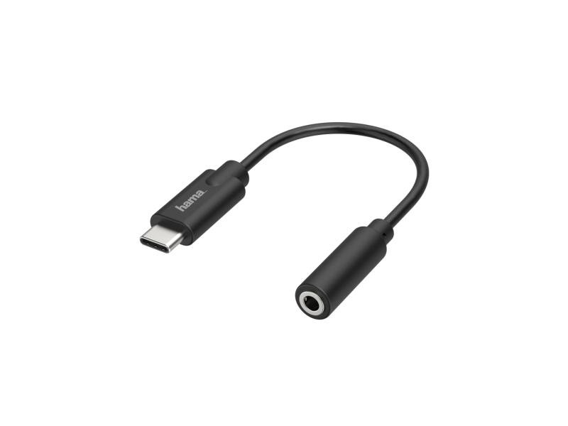 Hama 00200318, Usb C, 3.5Mm, Schwarz, Stecker, Buchse, Gerade