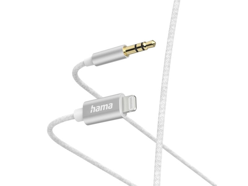 Hama 00201522, 1 M, Lightning, 3.5Mm, Hanstik, Hanstik, Hvid