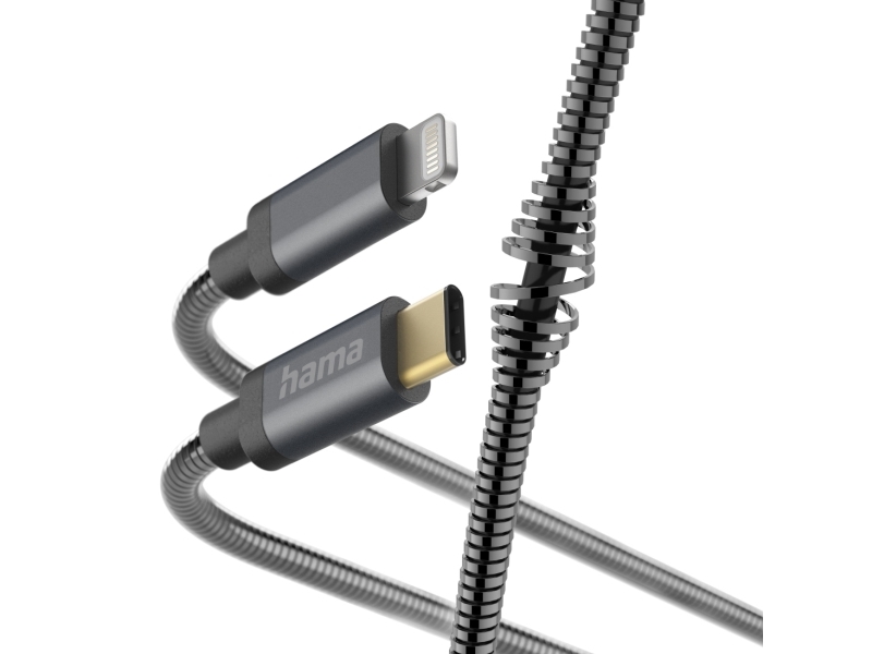 Hama Metal, 1,5 M, Lightning, Usb C, Hanstik, Hanstik, Anthracit