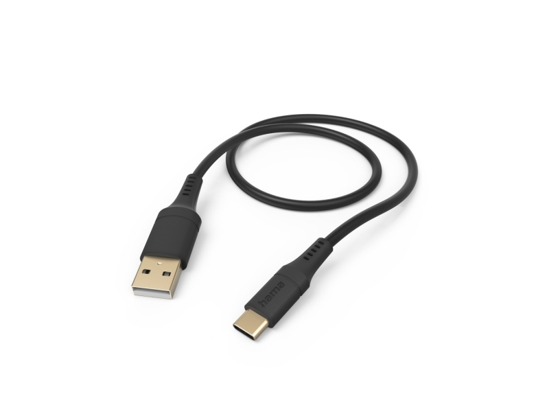 Hama Flexible, 1,5 M, Usb A, Usb C, Usb 2.0, 0,48 Gbit/S, Schwarz