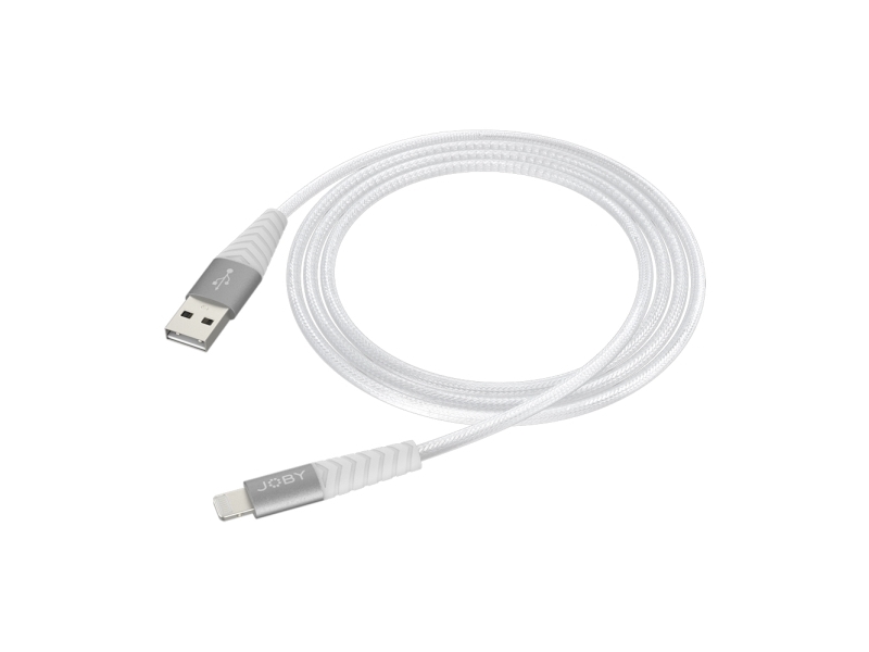 Joby Lightning Lade- Und Synchronisationskabel 1,2M Weiß, 1,2 M, Lightning, Usb A, Männlich, Männlich, Weiß