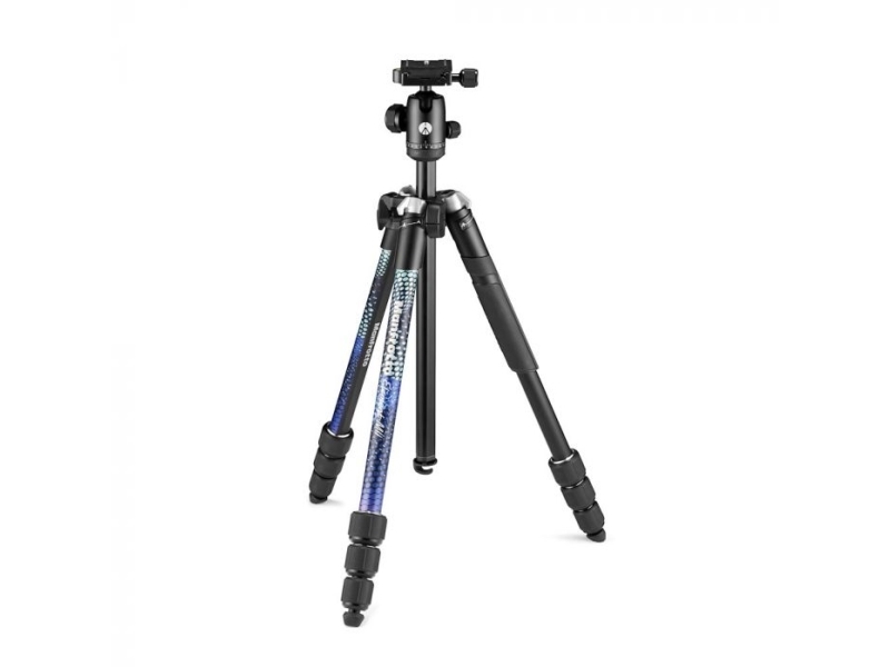 Manfrotto Element Mii Aluminium, 3 Bein(E), Schwarz, Blau, 160 Cm, 1,55 Kg