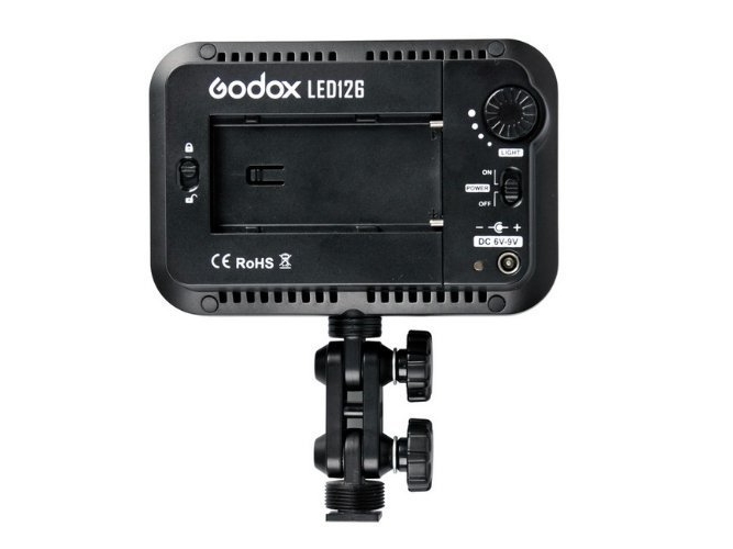 Godox LED126, Pære, 7,5 W, LED, 0,143 m, Sort, 9,65 cm