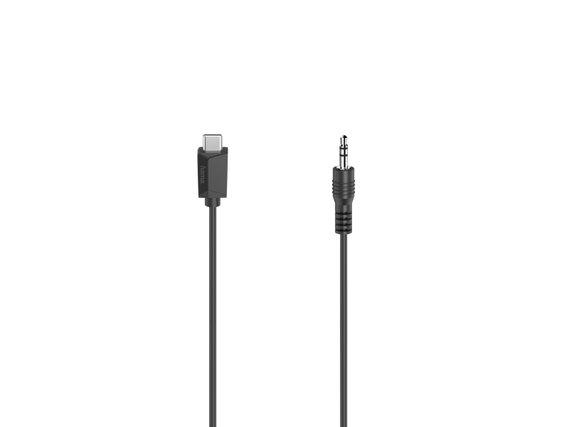 Hama 00200729, 3.5Mm, Stecker, Usb Typ-C, Stecker, 0,75 M, Schwarz