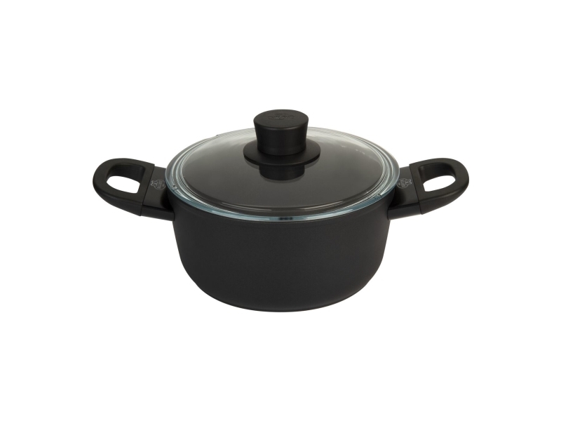 Ballarini 75002-920-0, Rund, Schwarz, Aluminium, Schwarz, Gas, Induktion, Glas